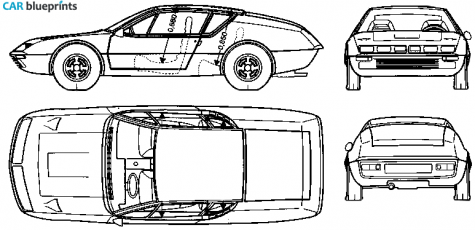 1976 Renault Alpine A310 Coupe blueprint