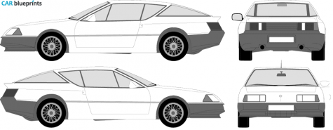 1971 Renault Alpine A310 Coupe blueprint