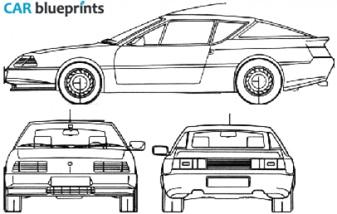 1985 Renault Alpine A610 Coupe blueprint