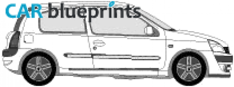 2005 Renault Clio II Hatchback blueprint