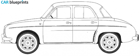 1962 Renault Dauphine Sedan blueprint