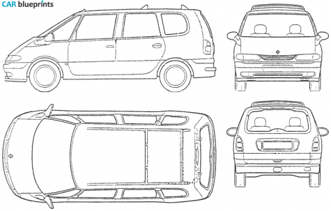 1999 Renault Espace Minivan blueprint