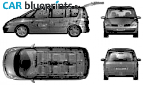 2005 Renault Espace Minivan blueprint