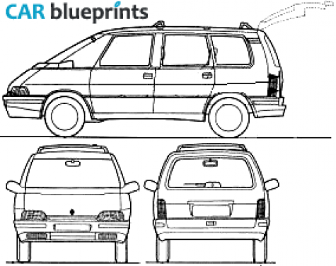 1995 Renault Espace II Minivan blueprint