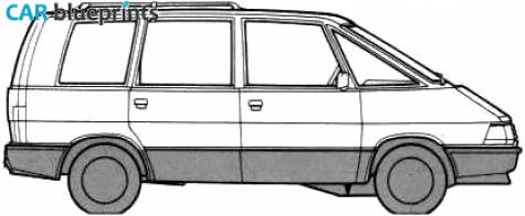 1991 Renault Espace SII Minivan blueprint