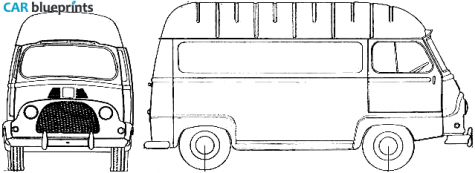 1965 Renault Estafette Fourgon Hifh Roof Van blueprint