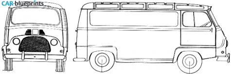 1960 Renault Estafette Fourgon Van blueprint