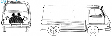 1965 Renault Estafette Pick-up blueprint