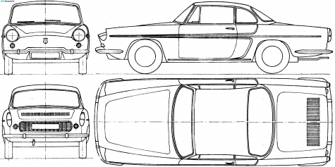 1962 Renault Floride Coupe blueprint