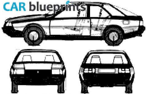 1980 Renault Fuego Hatchback blueprint