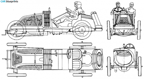 1906 Renault Grand Prix OW blueprint