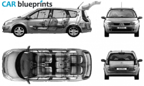 2005 Renault Grand Scenic II Minivan blueprint