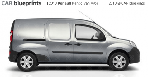 2010 Renault Kangoo Maxi Minivan blueprint