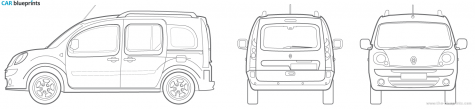 2010 Renault Kangoo Minivan blueprint