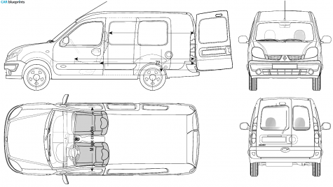 2006 Renault Kangoo Maxi Van blueprint