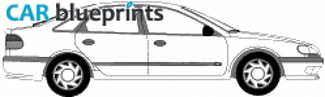 1999 Renault Laguna Sedan blueprint