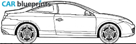 2009 Renault Laguna 20DCi 180 Coupe blueprint