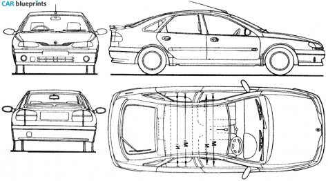 1999 Renault Laguna Hatchback blueprint