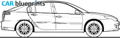 2008 Renault Laguna III 20DCi 150 Hatchback blueprint