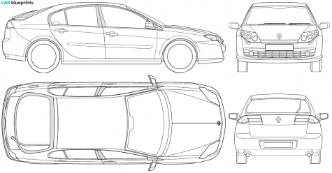 2008 Renault Laguna III Hatchback blueprint