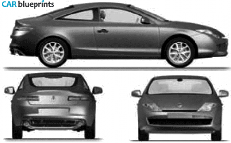 2008 Renault Laguna III Coupe blueprint