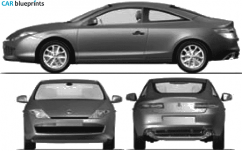 2009 Renault Laguna III Coupe blueprint