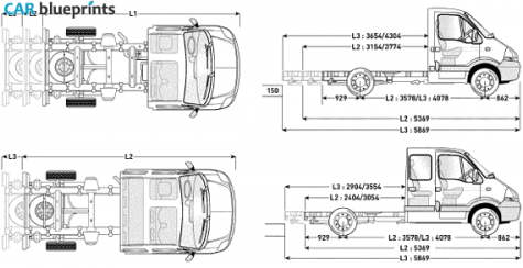 2007 Renault Master Truck blueprint