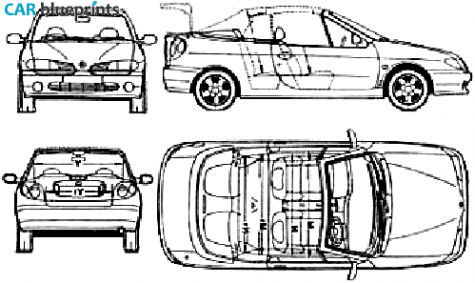 1996 Renault Megane Cabriolet blueprint