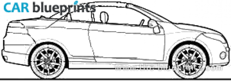 2010 Renault Megane CC 1.4 TCE Coupe blueprint