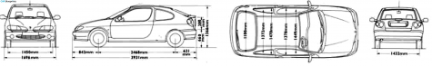 2000 Renault Megane Coupe blueprint