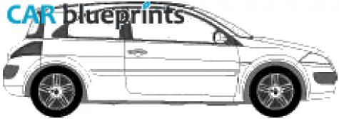 2005 Renault Megane II Hatchback blueprint