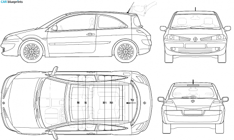 2006 Renault Megane II Hatchback blueprint