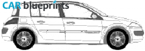 2005 Renault Megane II Hatchback blueprint