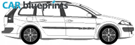 2005 Renault Megane II Break Wagon blueprint