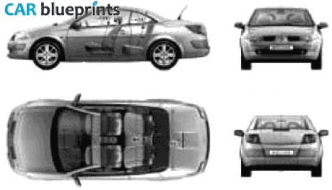 2005 Renault Megane II Cabriolet blueprint