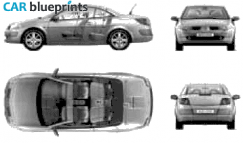 2000 Renault Megane II Cabriolet blueprint