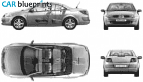 2004 Renault Megane II Coupe blueprint