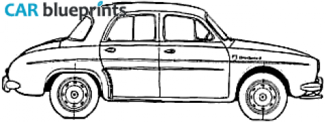 1960 Renault Ondine Sedan blueprint