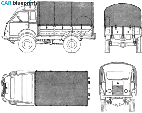 1953 Renault R2067/2087 Galion Truck blueprint