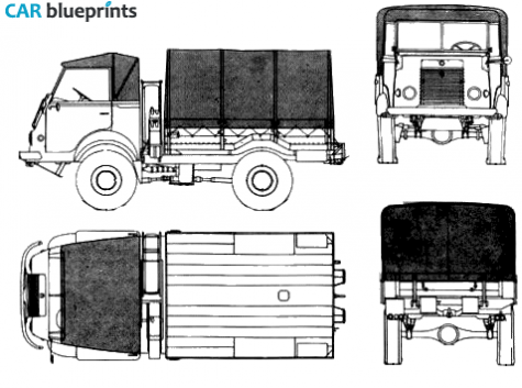 1953 Renault R2087 4x4 Truck blueprint