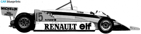 1981 Renault Re 30 F1 OW blueprint