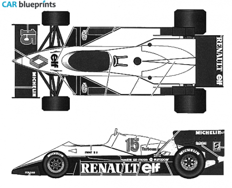 1983 Renault Re 40 GP of South Africa OW blueprint