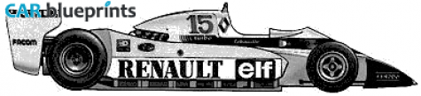 1979 Renault RS11 F1 GP OW blueprint