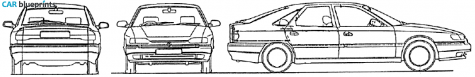 1994 Renault Safrane Hatchback blueprint