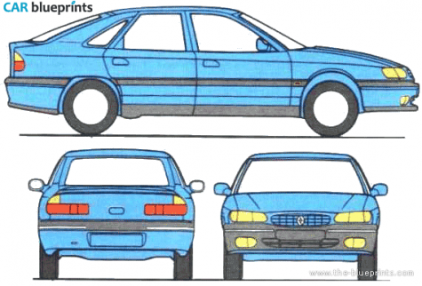 1998 Renault Safrane Hatchback blueprint