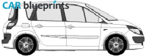 2005 Renault Scenic II Minivan blueprint