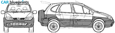 2002 Renault Scenic RX4 SUV blueprint