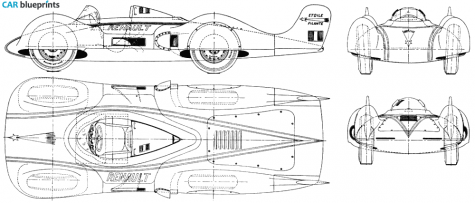 1960 Renault Shooting Star OW blueprint