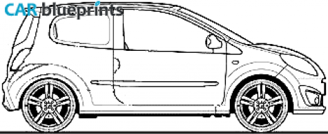 2008 Renault Sport Twingo 133 Hatchback blueprint