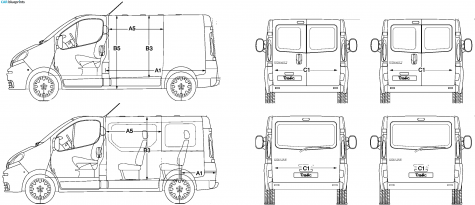 2006 Renault Trafic Van blueprint